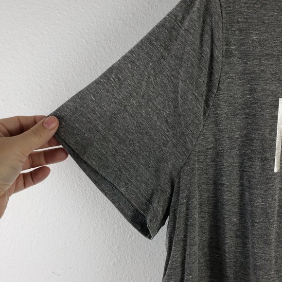 Lane Bryant Women's Size 14/16 Inspire Graphic Tee Shirt Heather Gray Round Hem - Picture 2 of 7